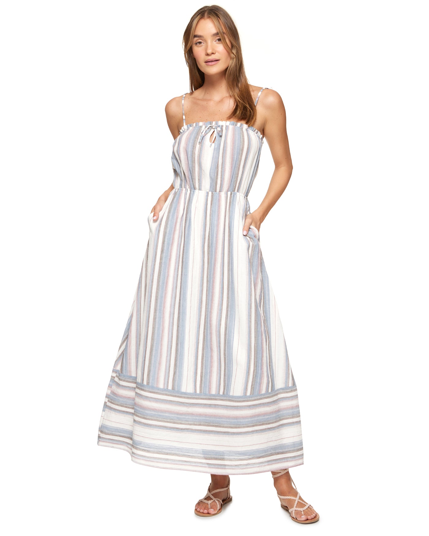 Tie strap hotsell maxi dress