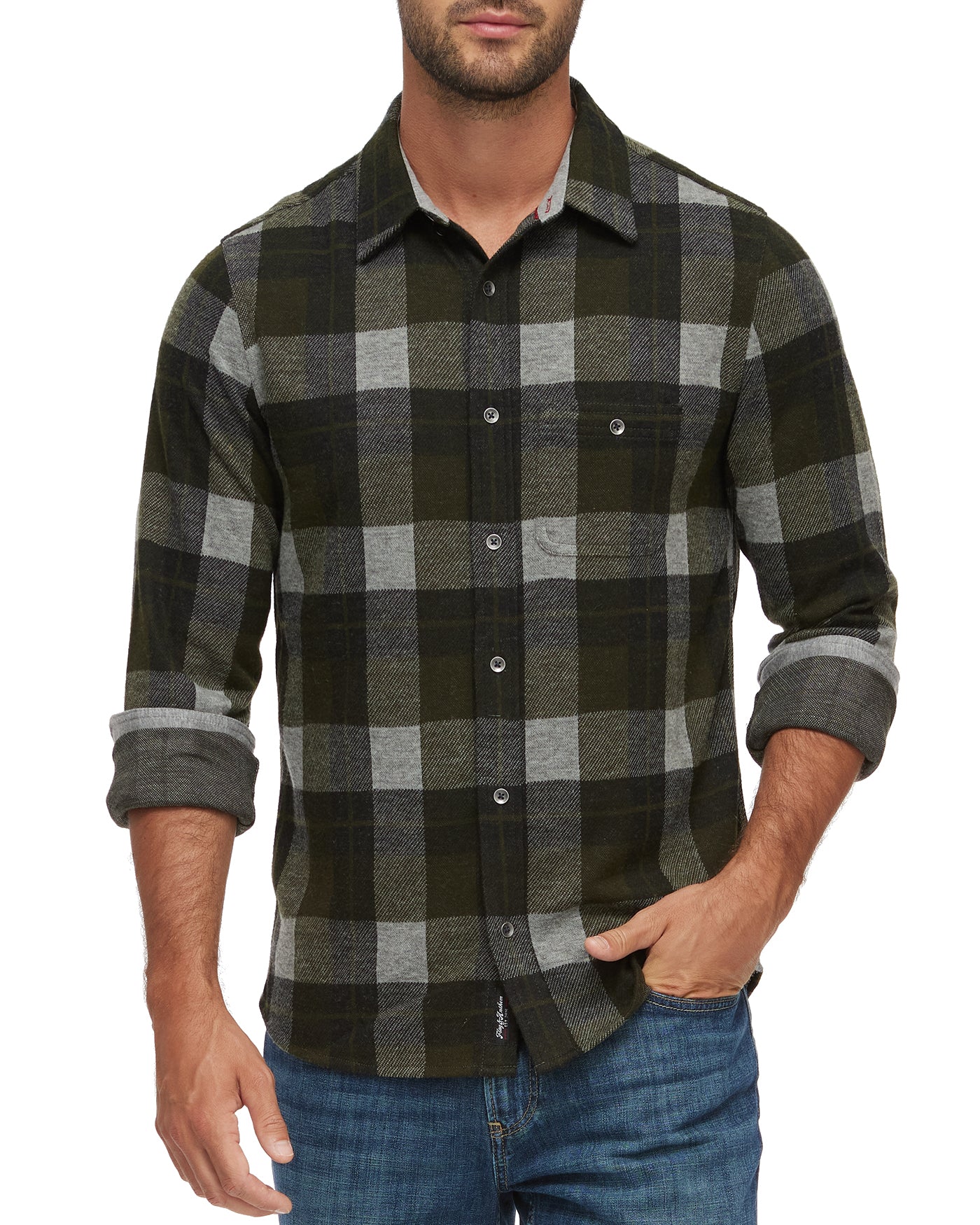 Men's Madeflex Plaid Hero Knit Flannel Shirt | Athletic Fit | Flag & Anthem