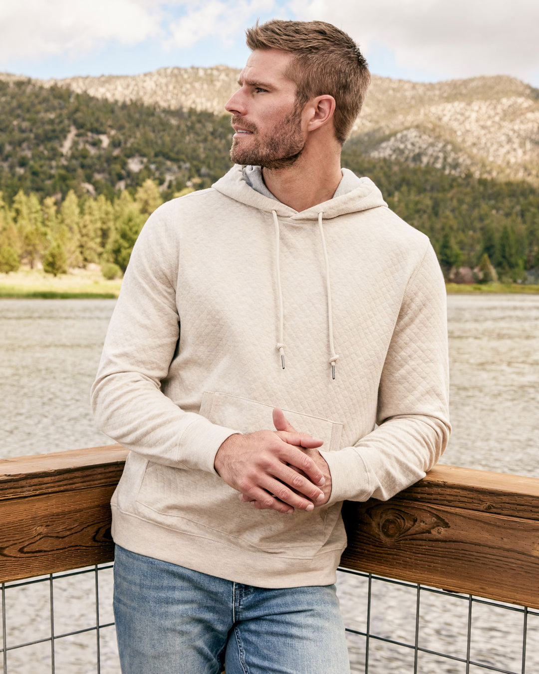 BRADNER SUPER-SOFT QUILTED HOODIE