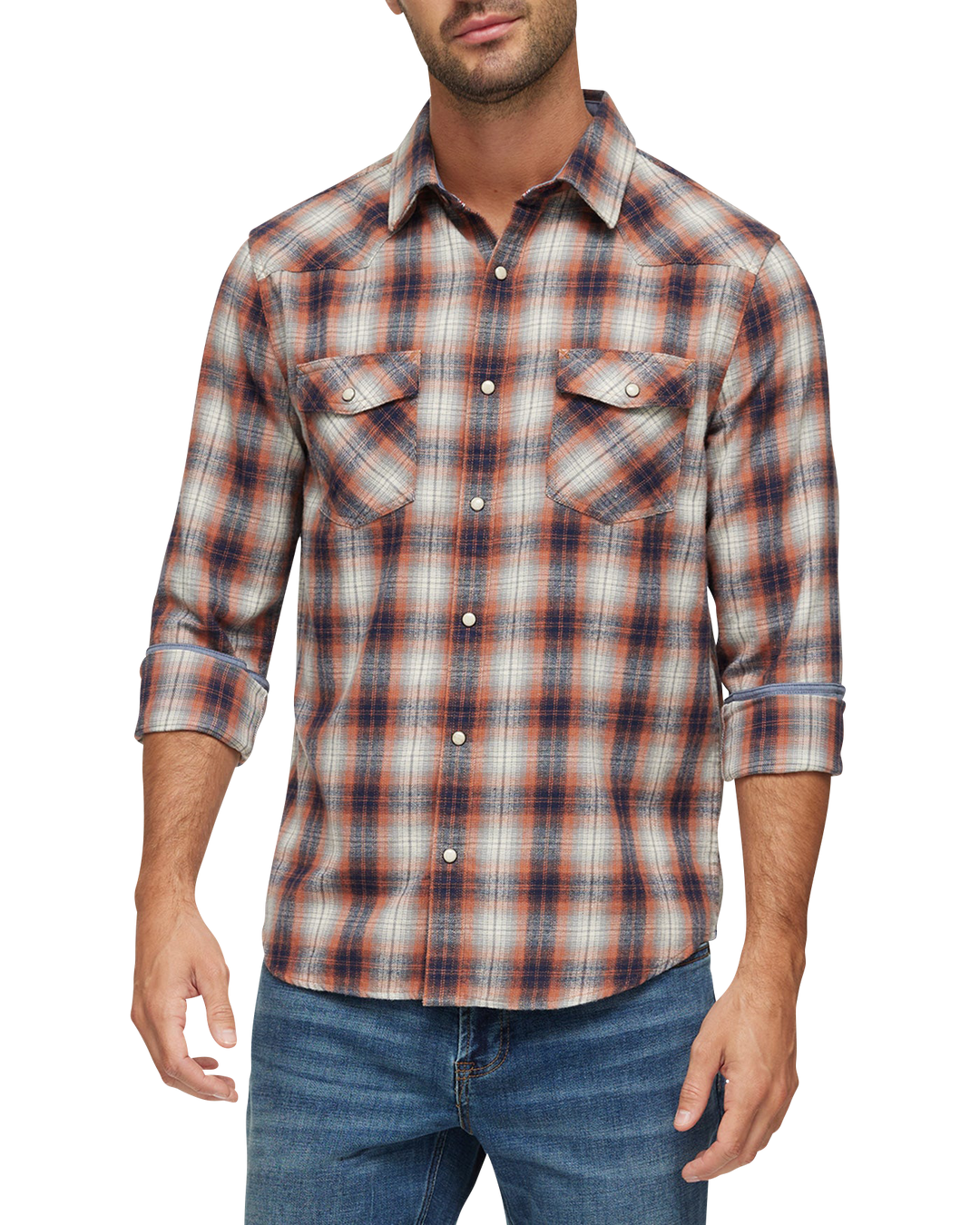 FRANKLIN VINTAGE WASHED WESTERN FLANNEL SHIRT