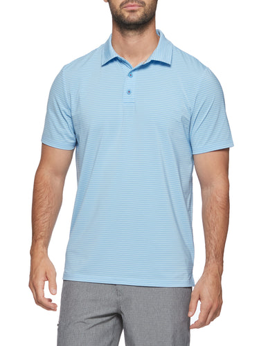 Louisville SS Blocked Performance Polo - Grey Heather - Boutique 23