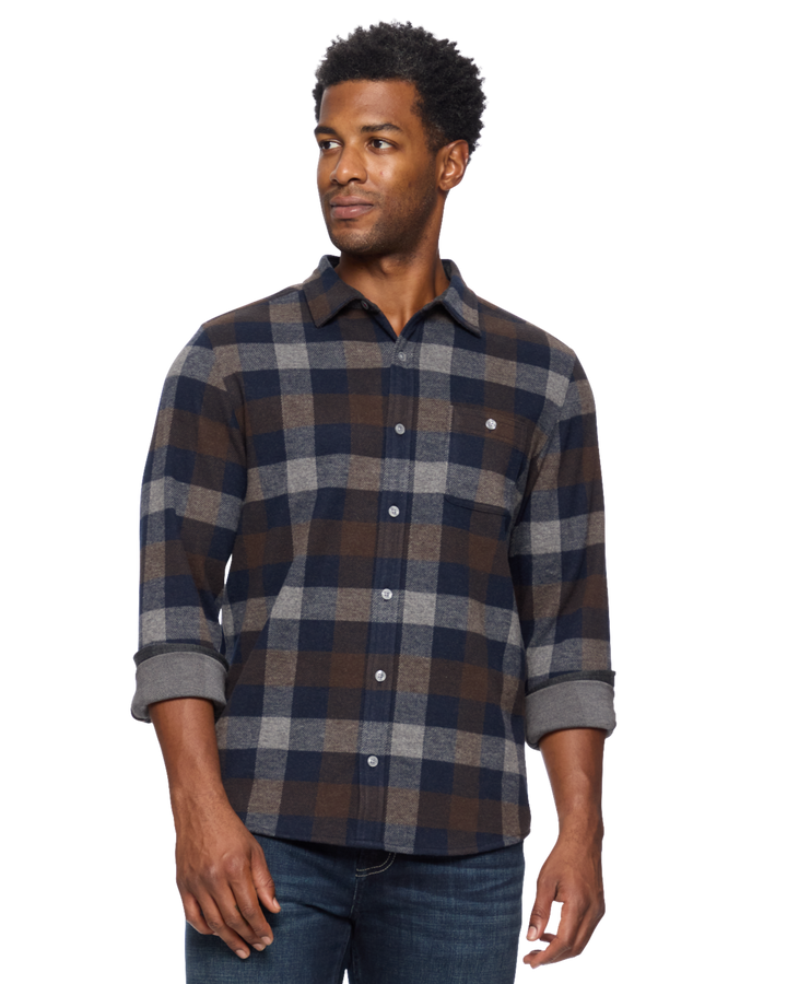 HIPPIE COWBOY HERO STRETCH FLANNEL SHIRT