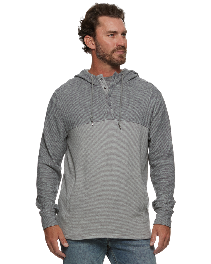 HERO STRETCH KNIT HOODED HENLEY