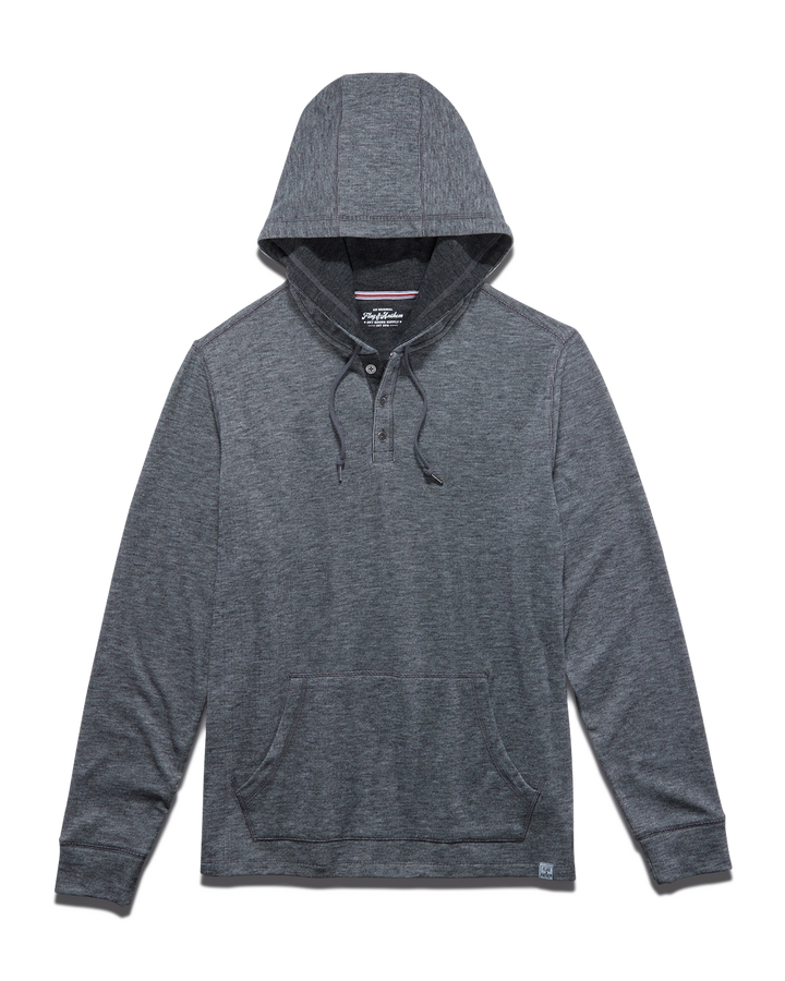 HERO TEXTURED STRETCH HOODED HENLEY