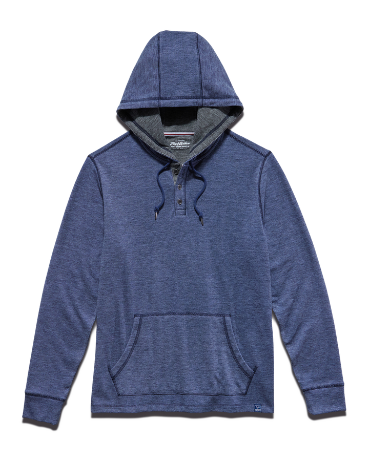 HERO TEXTURED STRETCH HOODED HENLEY