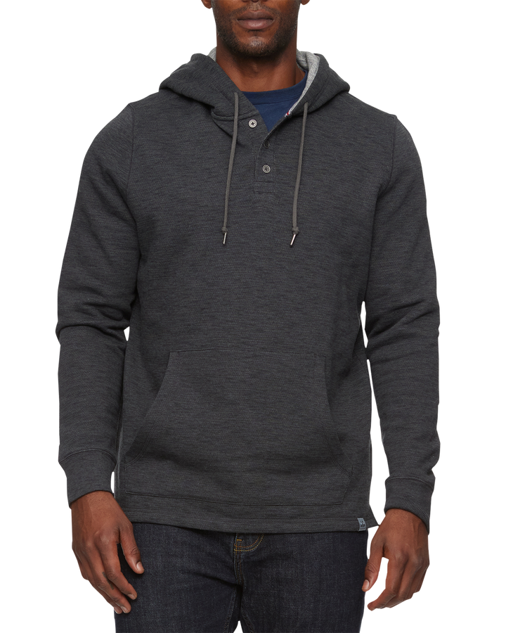 SOUTHOLD HEATHERED SLUB HOODED HENLEY