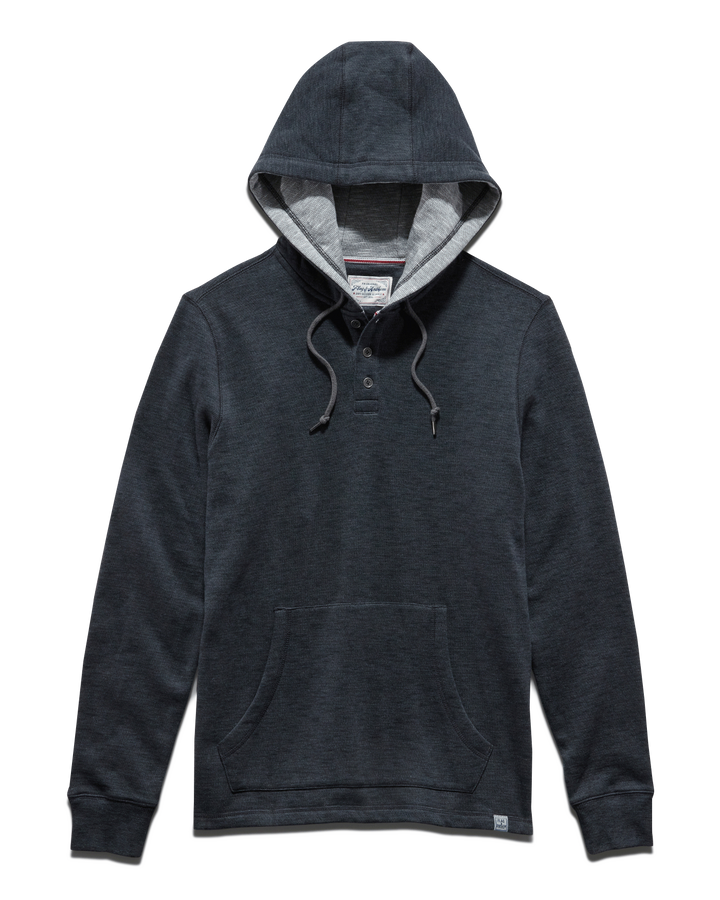 SOUTHOLD HEATHERED SLUB HOODED HENLEY