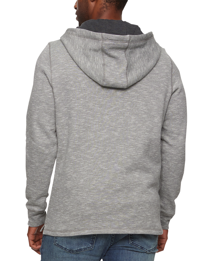 SOUTHOLD HEATHERED SLUB HOODED HENLEY