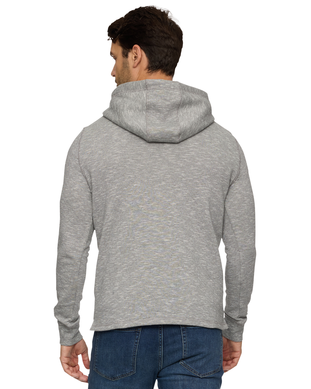 SOUTHOLD HEATHERED SLUB HOODED HENLEY