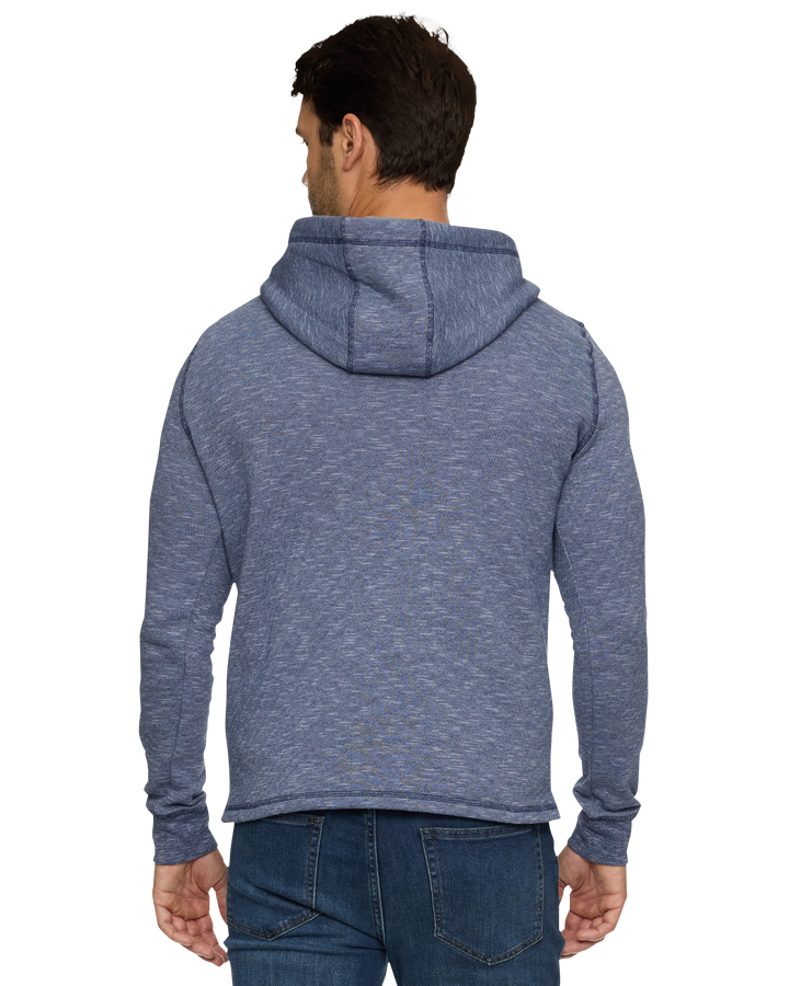 SOUTHOLD HEATHERED SLUB HOODED HENLEY