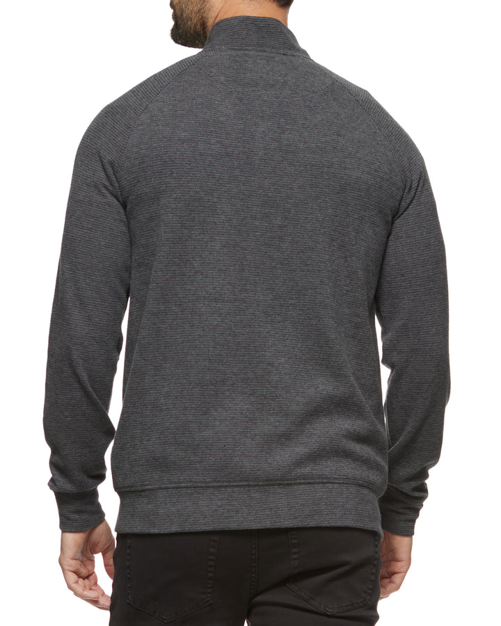 HERO TEXTURED STRETCH MINI STRIPE 1/4-SNAP PULLOVER