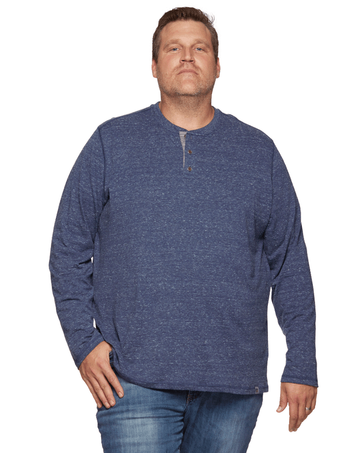 ROLLINS SNOW SLUB LS HENLEY BIG & TALL