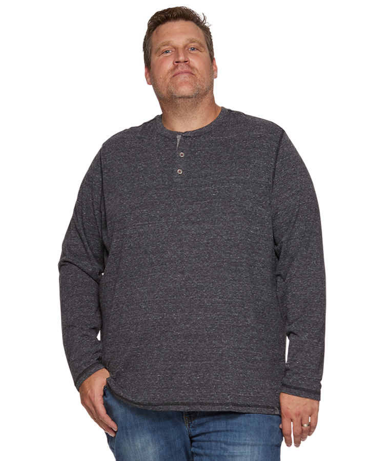 ROLLINS SNOW SLUB LS HENLEY BIG & TALL