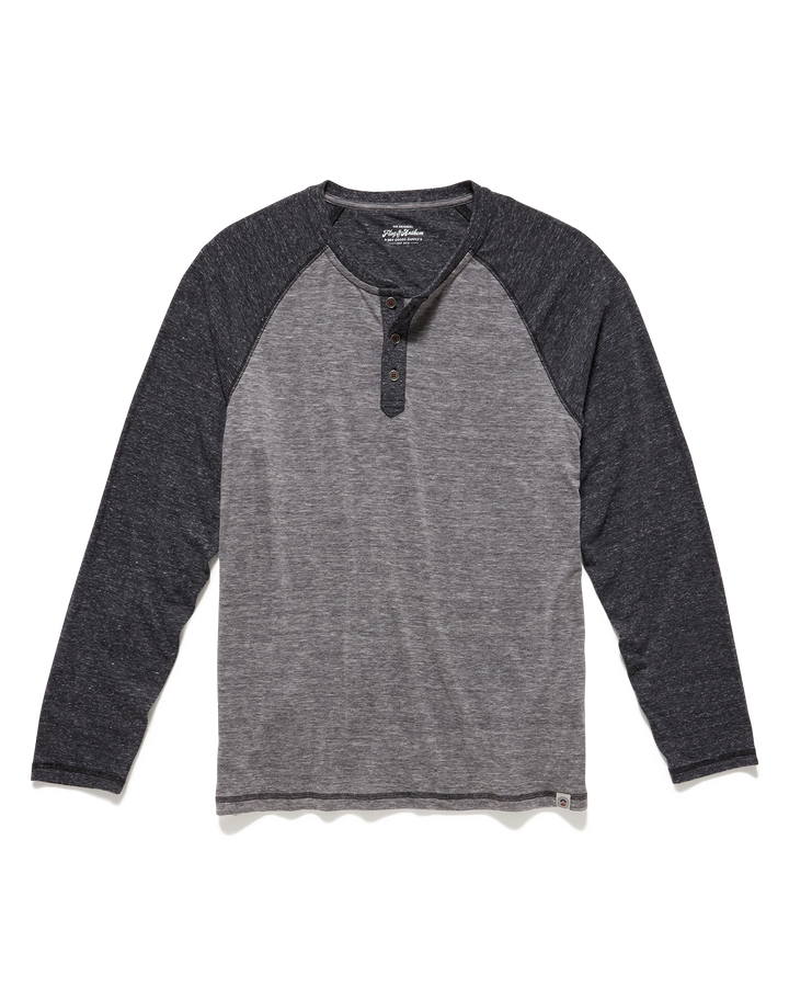 ROLLINS SNOW SLUB LS RAGLAN HENLEY BIG & TALL