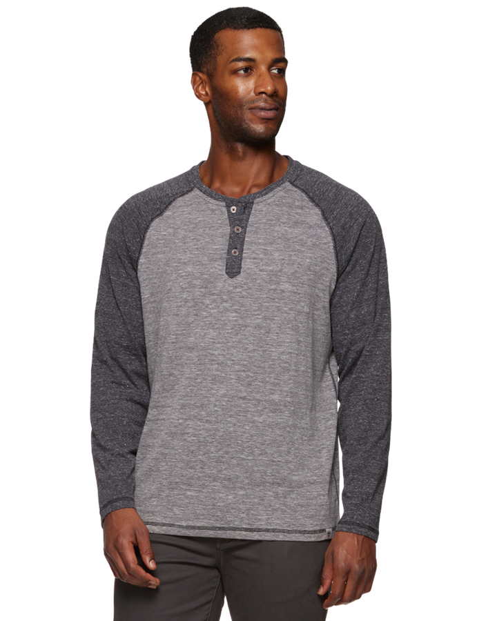 ROLLINS SNOW SLUB LS RAGLAN HENLEY