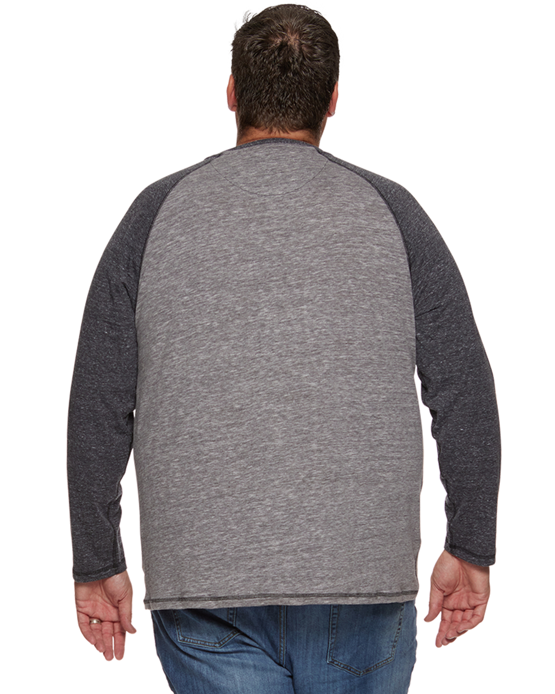 ROLLINS SNOW SLUB LS RAGLAN HENLEY BIG & TALL