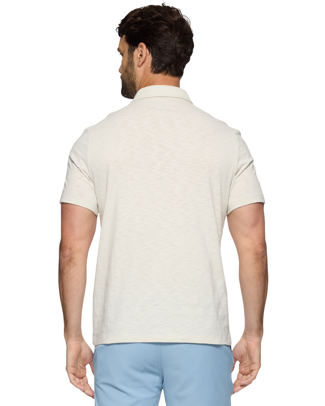 CRESTLINE CHEST STRIPE SLUB POLO