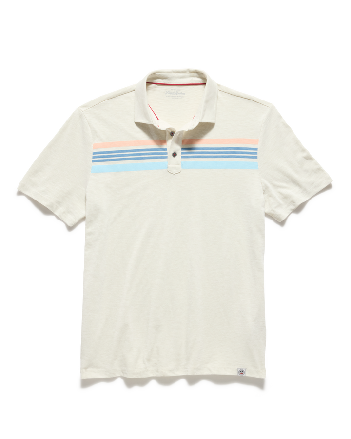 CRESTLINE CHEST STRIPE SLUB POLO