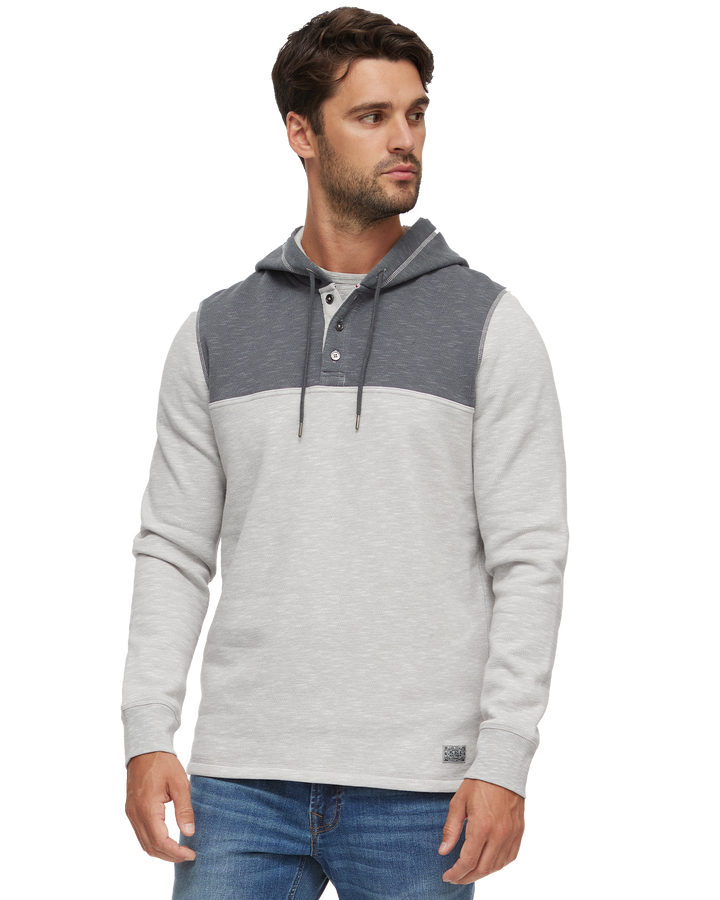 PAXVILLE COLORBLOCK FLEECE HOODED HENLEY