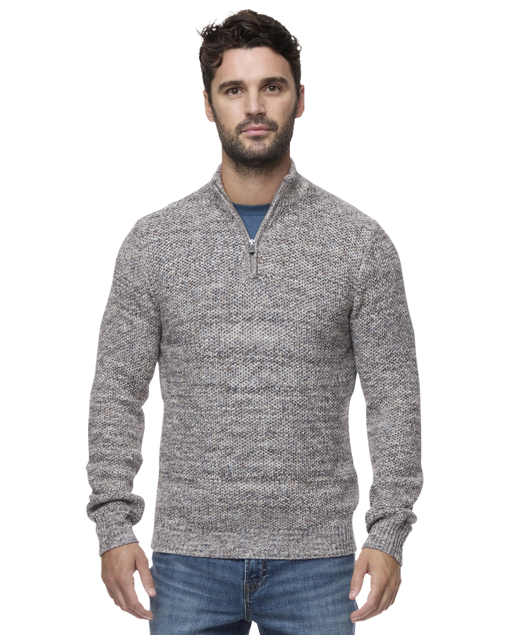 STRATTON MARLED 1/4-ZIP SWEATER