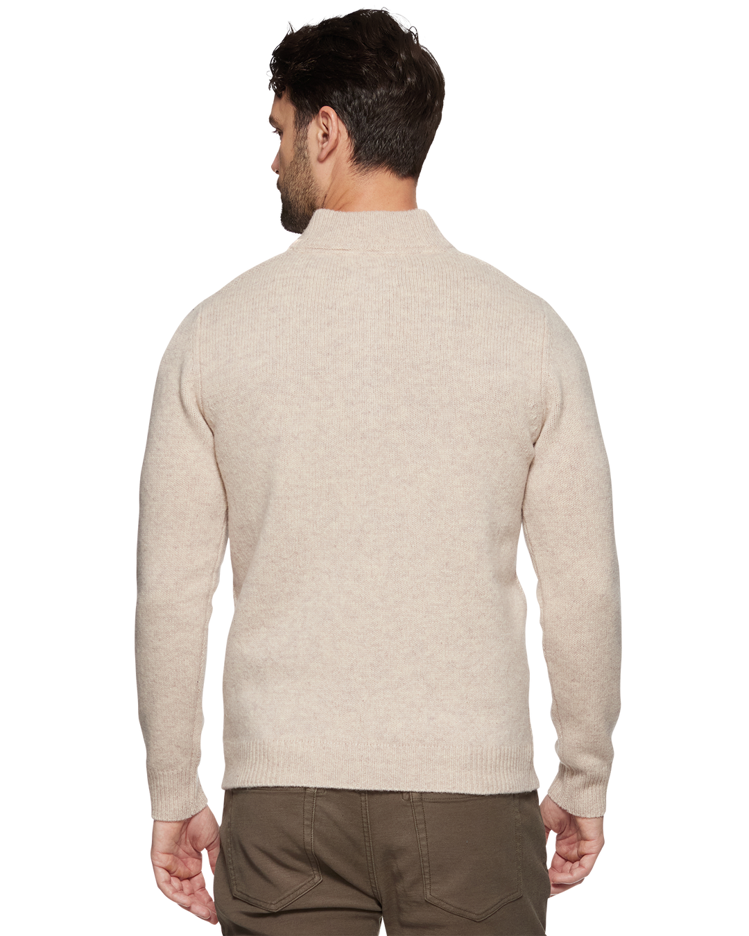 WOODLAND MERINO WOOL 1/4-ZIP SWEATER