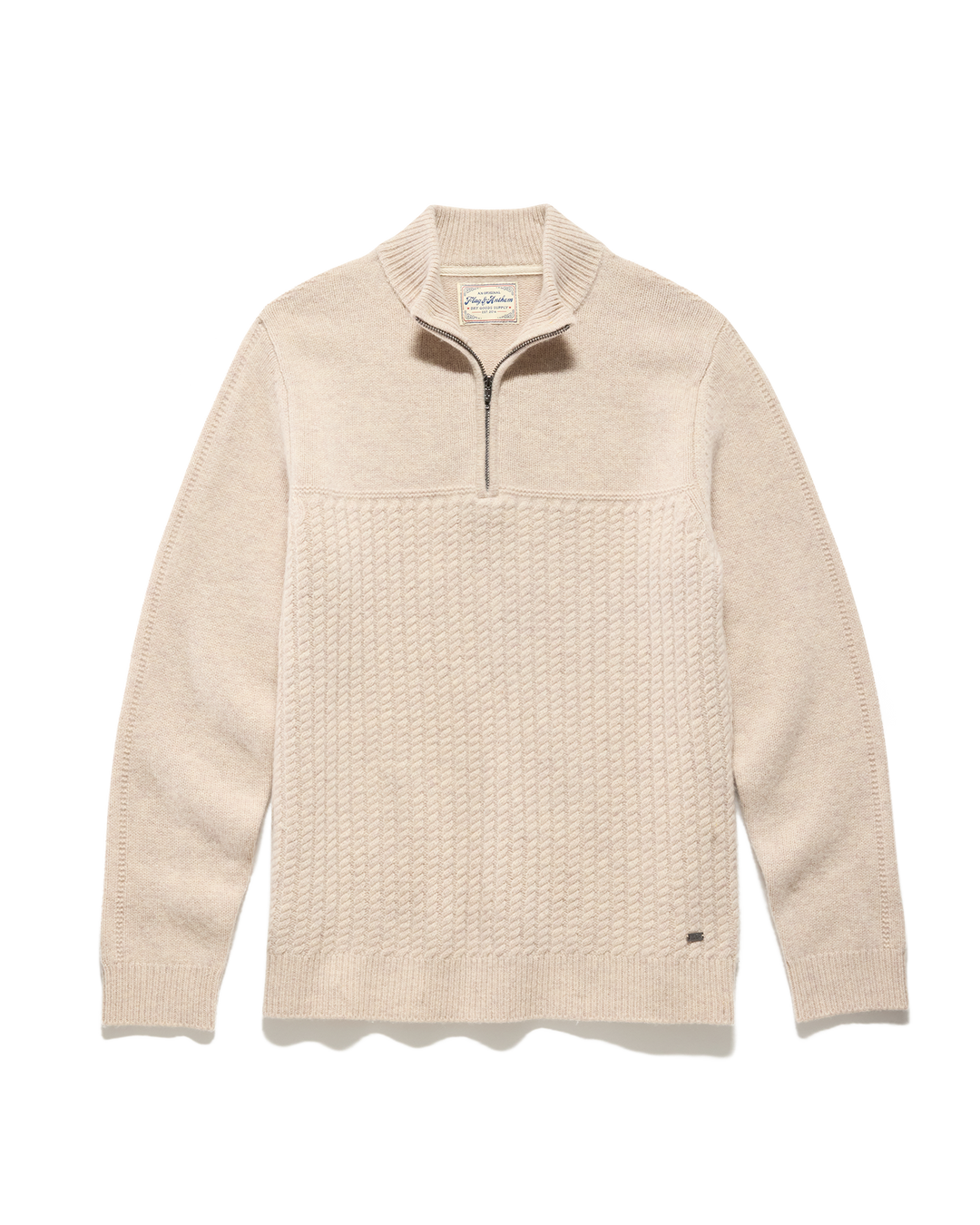 WOODLAND MERINO WOOL 1/4-ZIP SWEATER