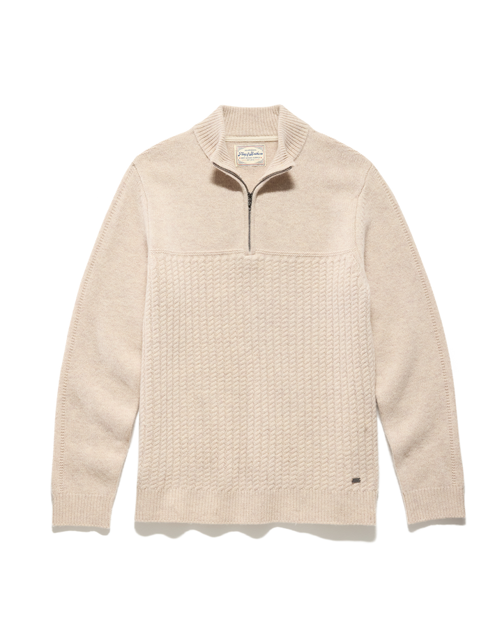 WOODLAND MERINO WOOL 1/4-ZIP SWEATER