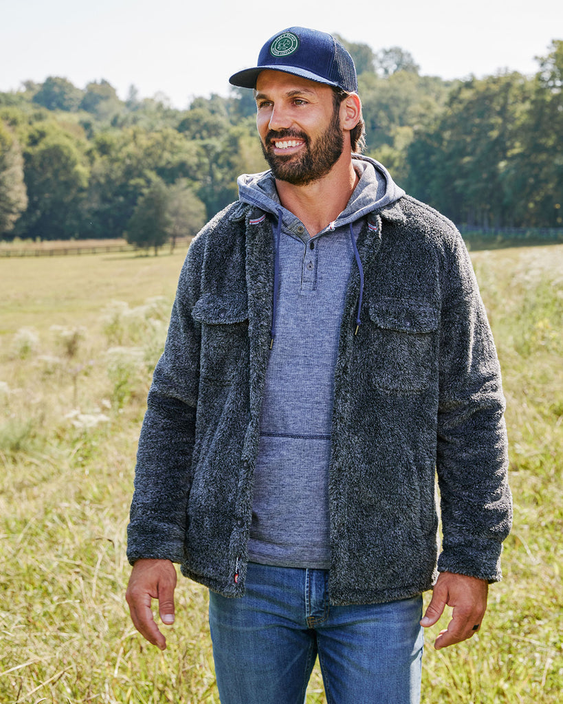 Cuddl Duds Men's Bonded Fleece with Sherpa Shirt Jacket - QVC.com