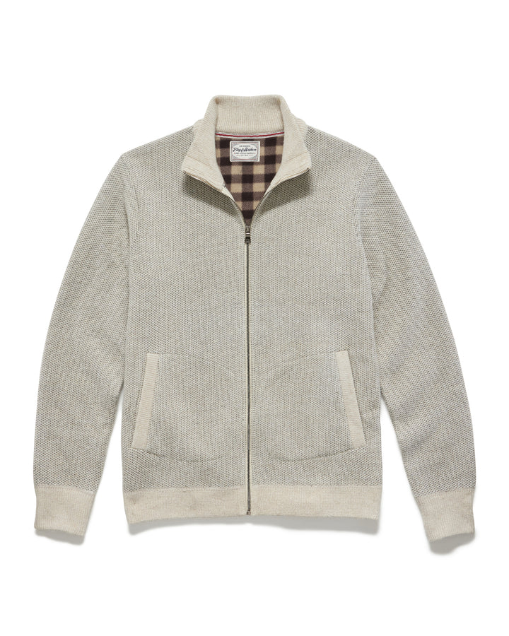 RHINELAND FULL-ZIP FLEECE-LINED SWEATER