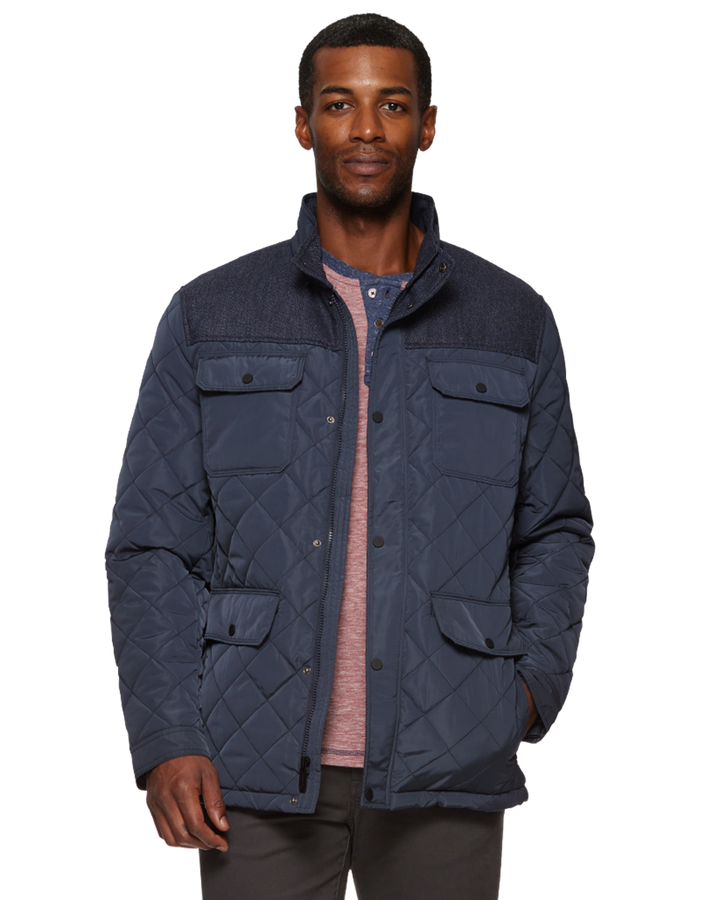 COLBY MIXED MEDIA QUILTED JACKET