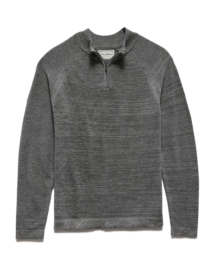 FLOYDALE MARLED RAGLAN 1/4-ZIP SWEATER