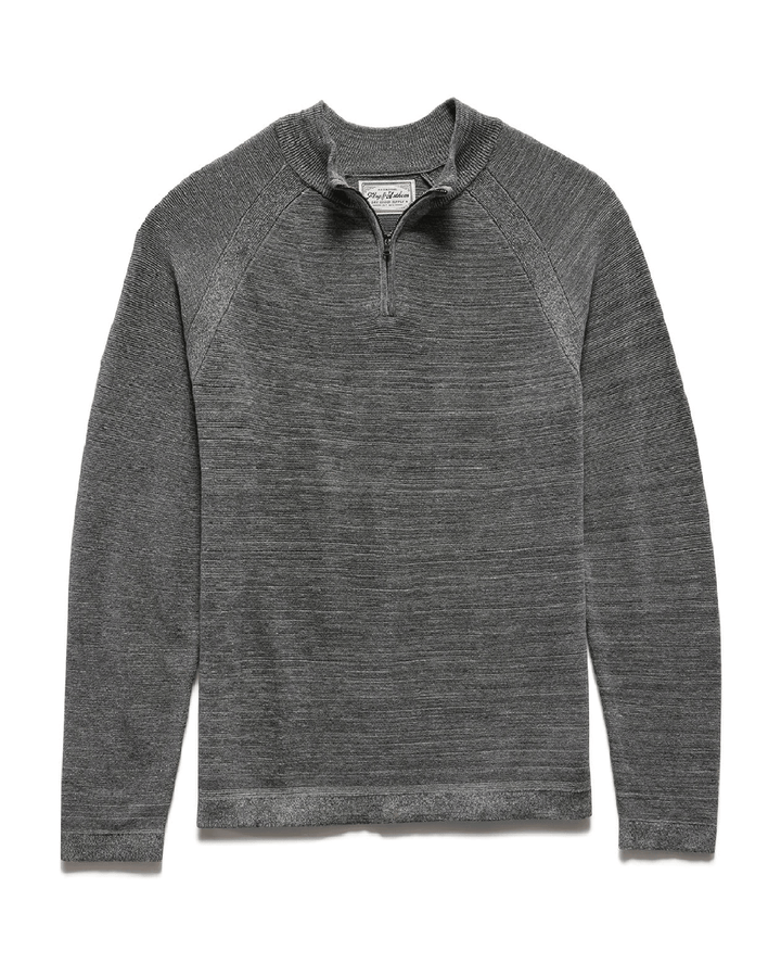 FLOYDALE MARLED RAGLAN 1/4-ZIP SWEATER