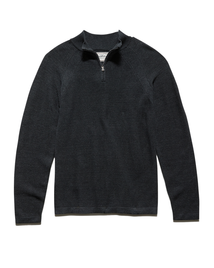 FLOYDALE MARLED RAGLAN 1/4-ZIP SWEATER