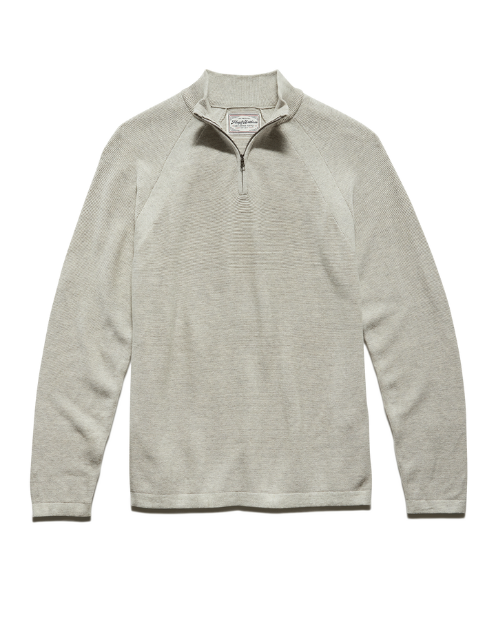 FLOYDALE MARLED RAGLAN 1/4-ZIP SWEATER