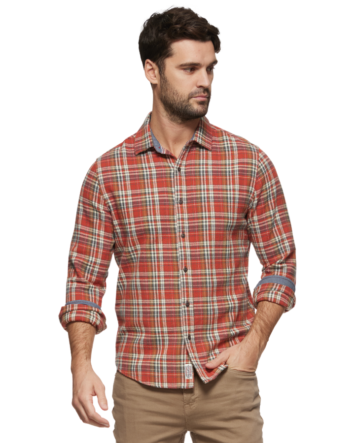 HUNTLY VINTAGE WASHED FLANNEL SHIRT