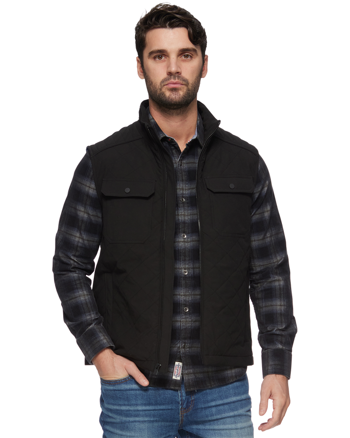 CHAPIN FLANNEL-LINED QUILTED VEST