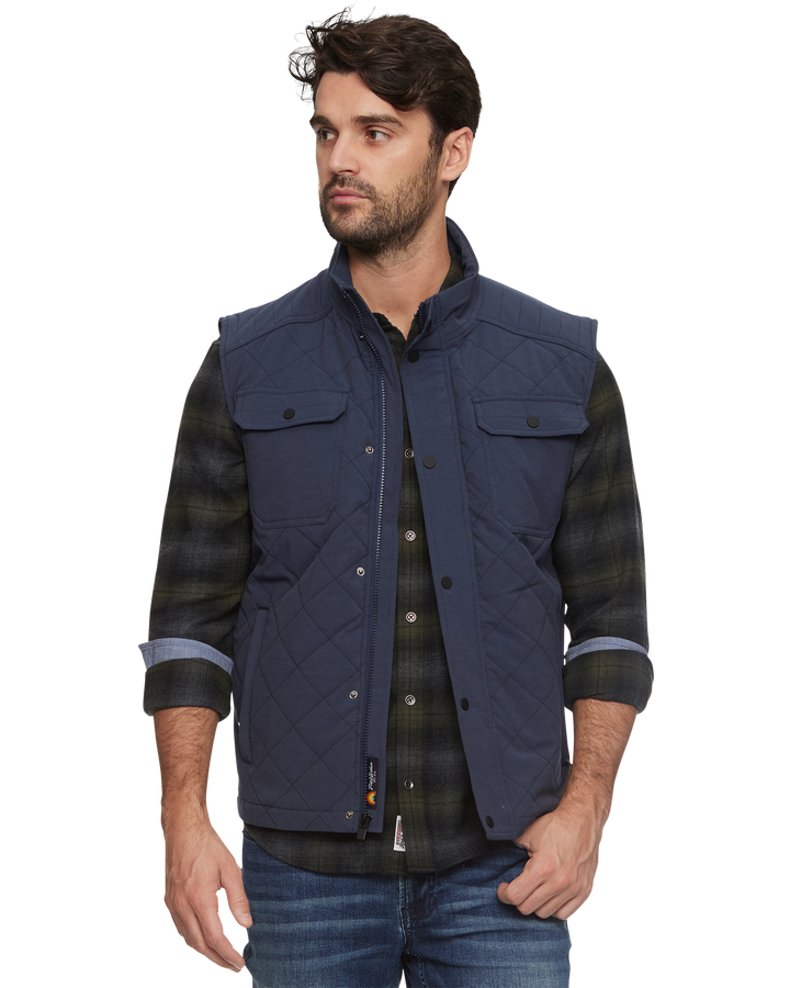 CHAPIN FLANNEL-LINED QUILTED VEST