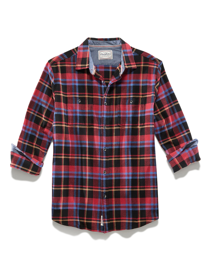 LADSON HERRINGBONE STRETCH FLANNEL SHIRT BIG & TALL