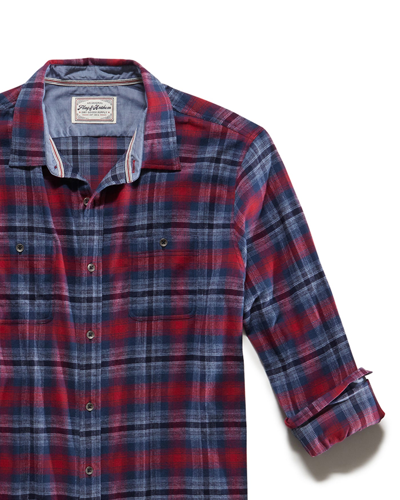 PENTON STRETCH FLANNEL SHIRT BIG TALL Flag Anthem