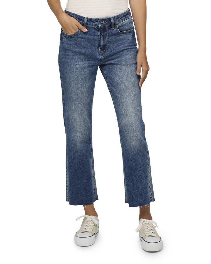 BELLA CROPPED HIGH-RISE BOOTCUT JEAN