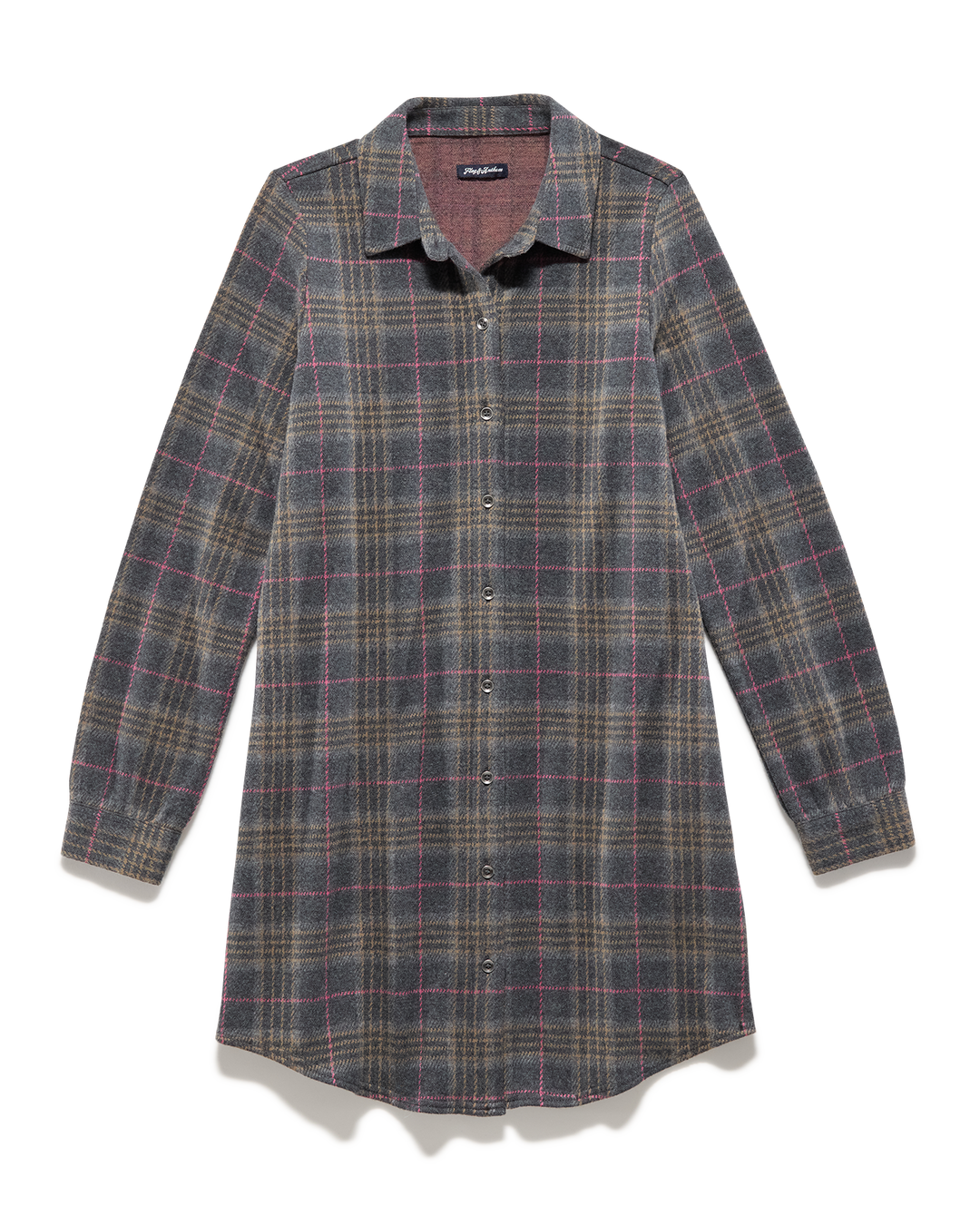 HERO STRETCH FLANNEL MINI DRESS