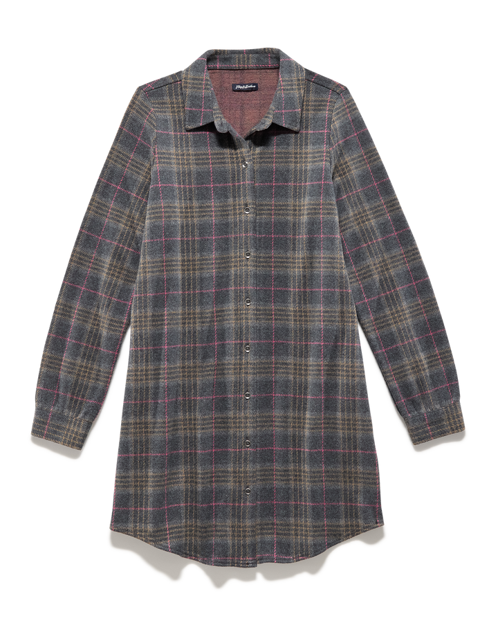 HERO STRETCH FLANNEL MINI DRESS