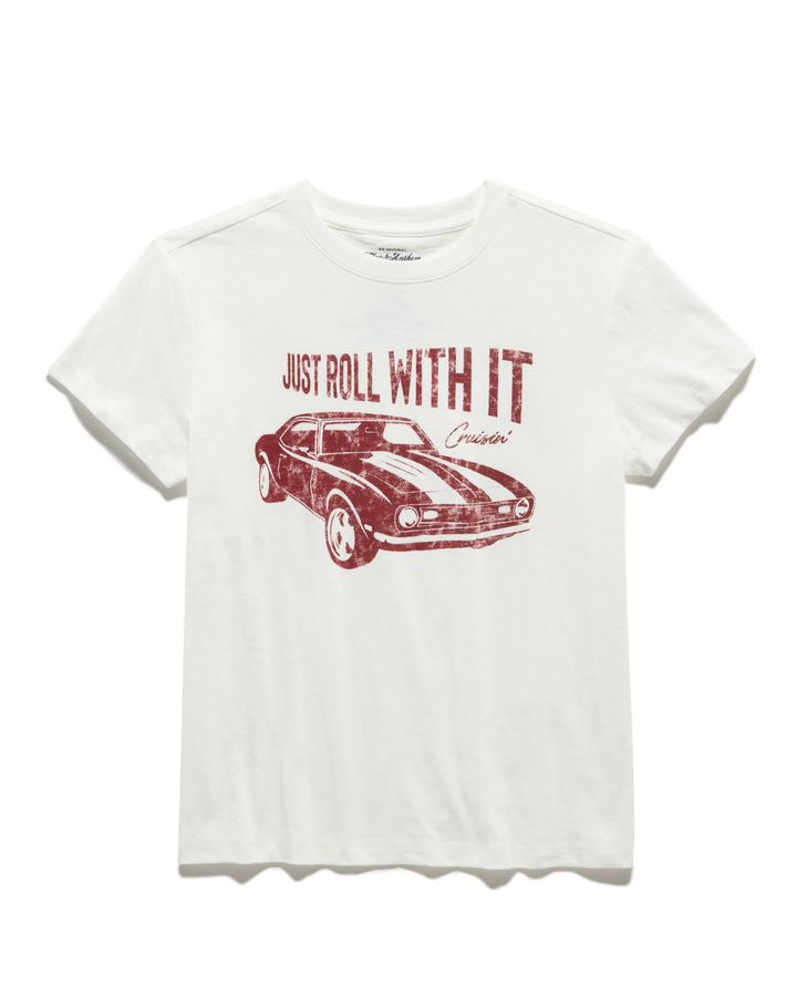 JUST ROLL WITH IT SLUB TEE