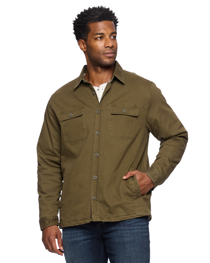 DUNN STRETCH FLANNEL-LINED SHIRT JACKET