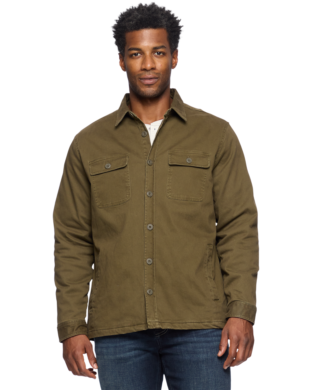 DUNN STRETCH FLANNEL-LINED SHIRT JACKET