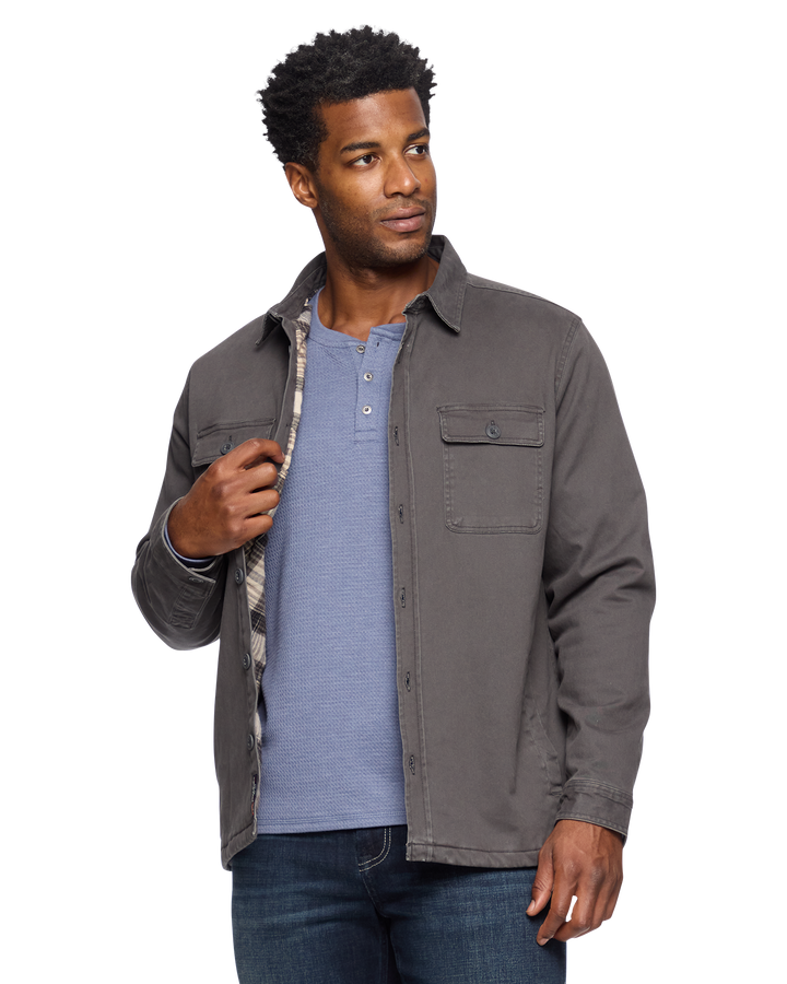 DUNN STRETCH FLANNEL-LINED SHIRT JACKET