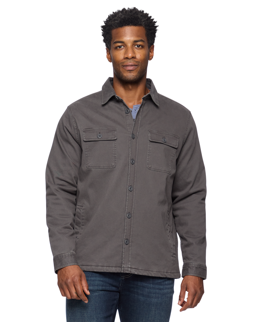 DUNN STRETCH FLANNEL-LINED SHIRT JACKET