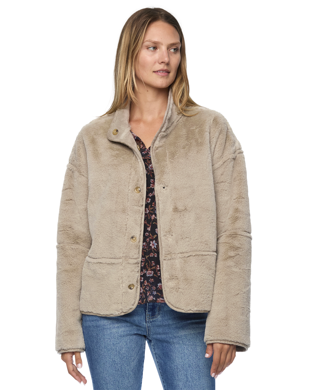 PENNINGTON REVERSIBLE FAUX FUR JACKET