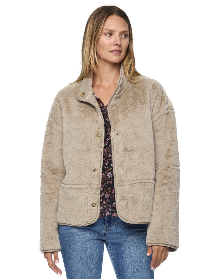 PENNINGTON REVERSIBLE FAUX FUR JACKET