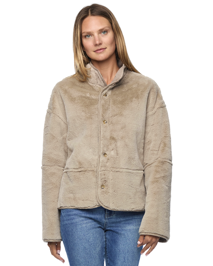 PENNINGTON REVERSIBLE FAUX FUR JACKET